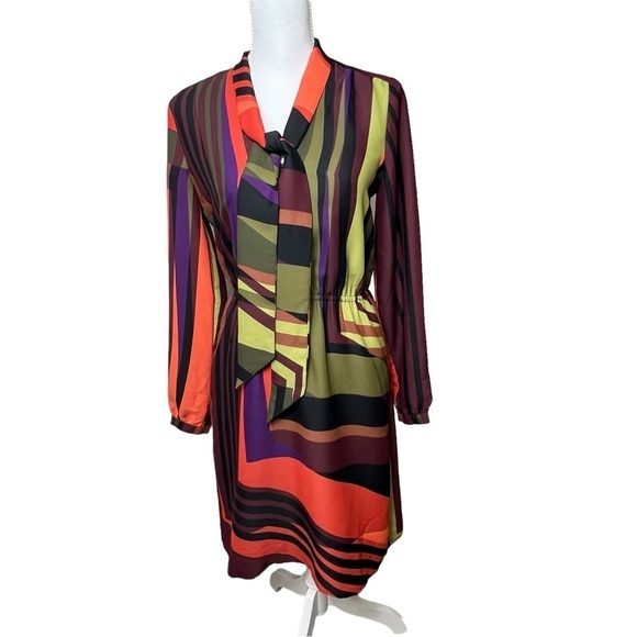Ann Taylor Loft Multi-Color Stripped Dress Size 2 - Picture 1 of 12